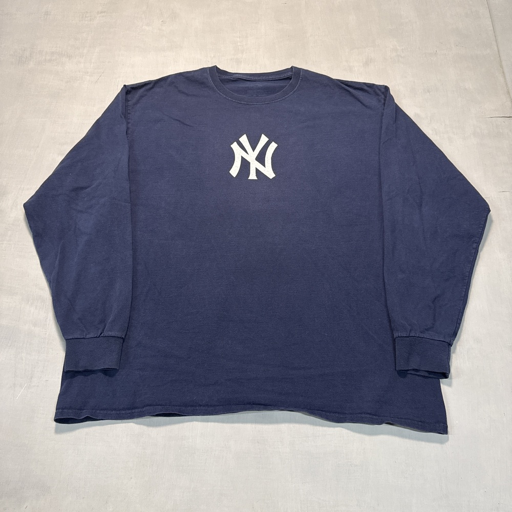 Printed New York Yankees Men's long sleeve tee 90s Navy Size XL